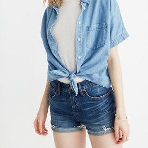 Madewell High Waist Denim Cutoff Shorts